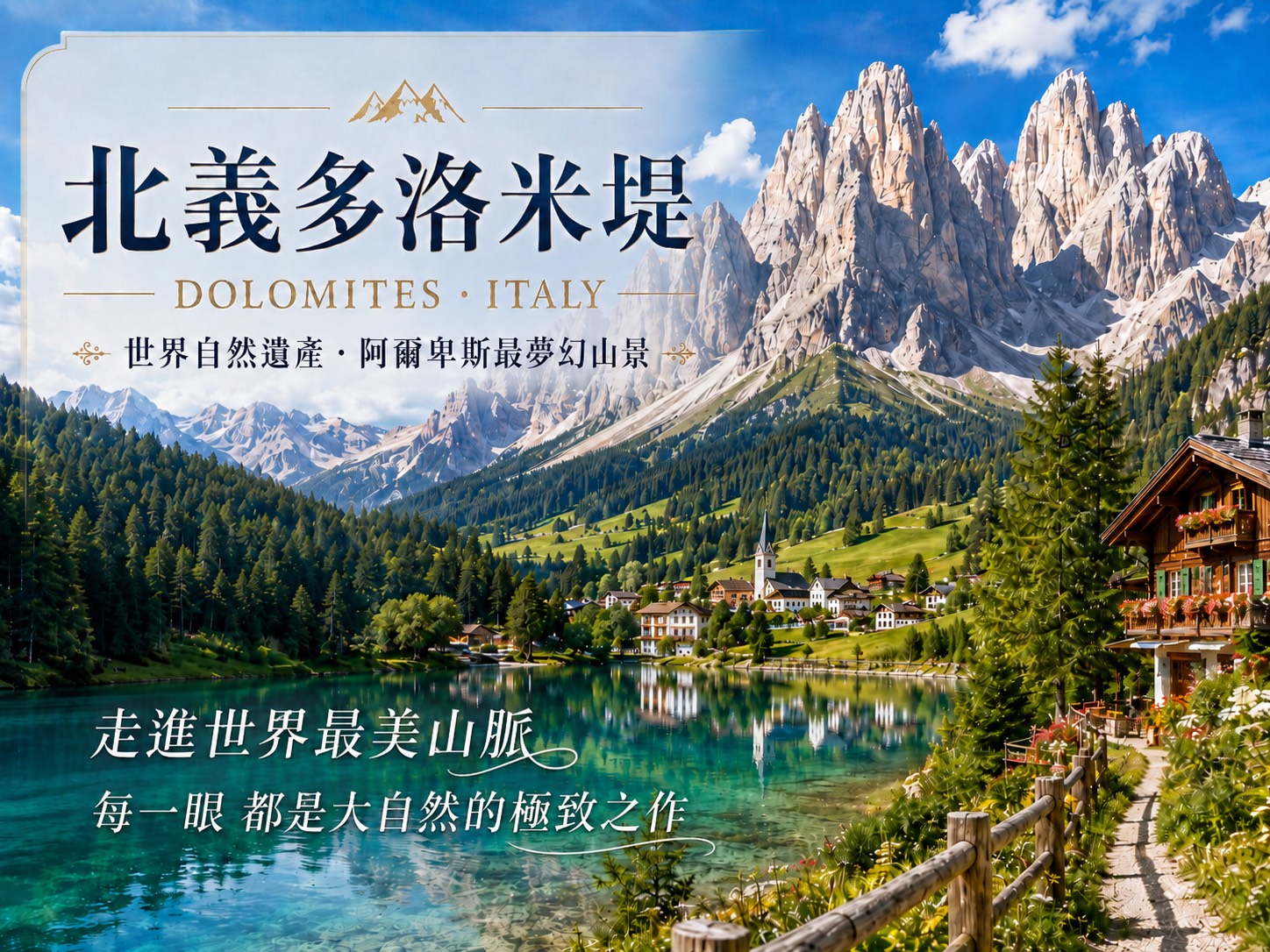 【歐洲】田園詩般的綠谷~多洛米堤健行10天【拉瓦雷多三尖峰、西塞達山、卡迪尼山、卡雷莎湖、米蘇里娜湖、安托羅湖】
