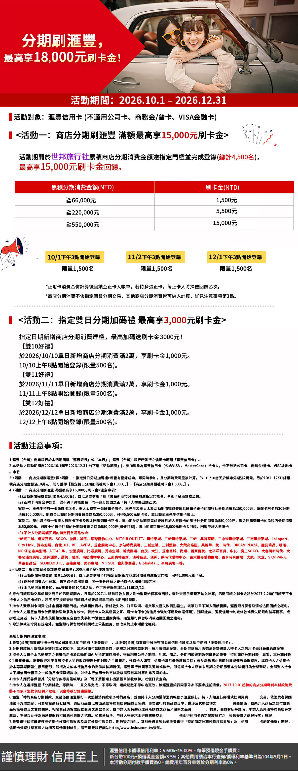 匯豐卡友優惠